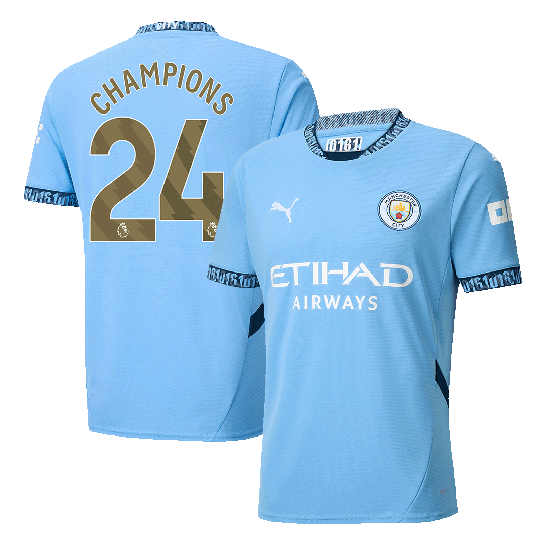 CHAMPIONS #24 Manchester City home football shirt 2024/25