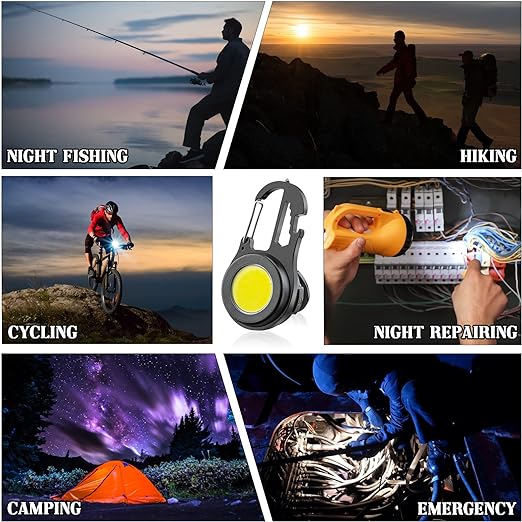 Multifunctional LED COB Keychain