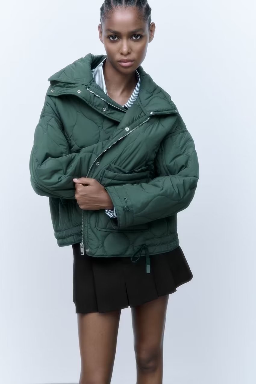 Autumn Women Clothing Street City Casual Stand Collar Cotton Coat Jacket