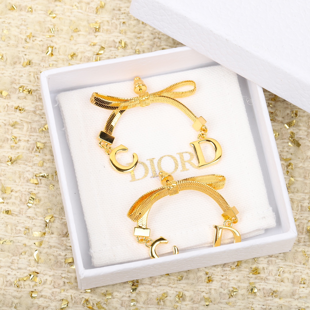 Dior bow earrings
