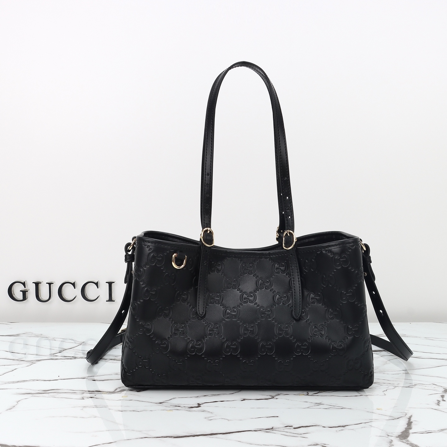 Gucci GG Emblem medium tote bag 815214 AAFDV 1000