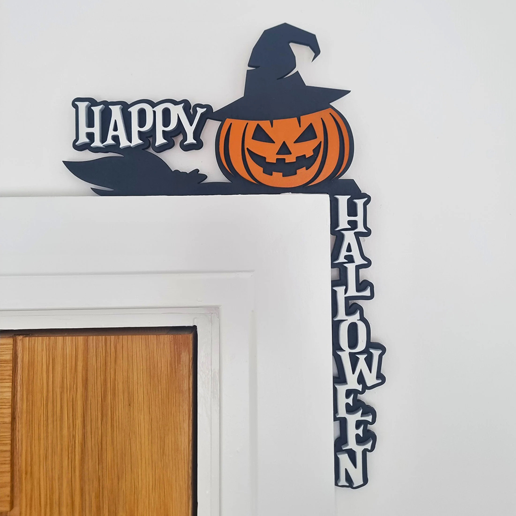 Halloween Over-the-Door Silhouette Signs – Spooky & Festive Décor
