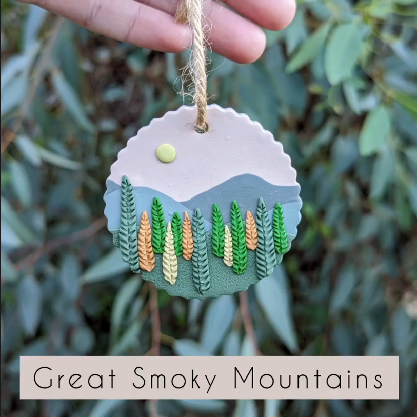 🔥On Sale🔥Handmade National Park Clay Holiday Tree Ornaments