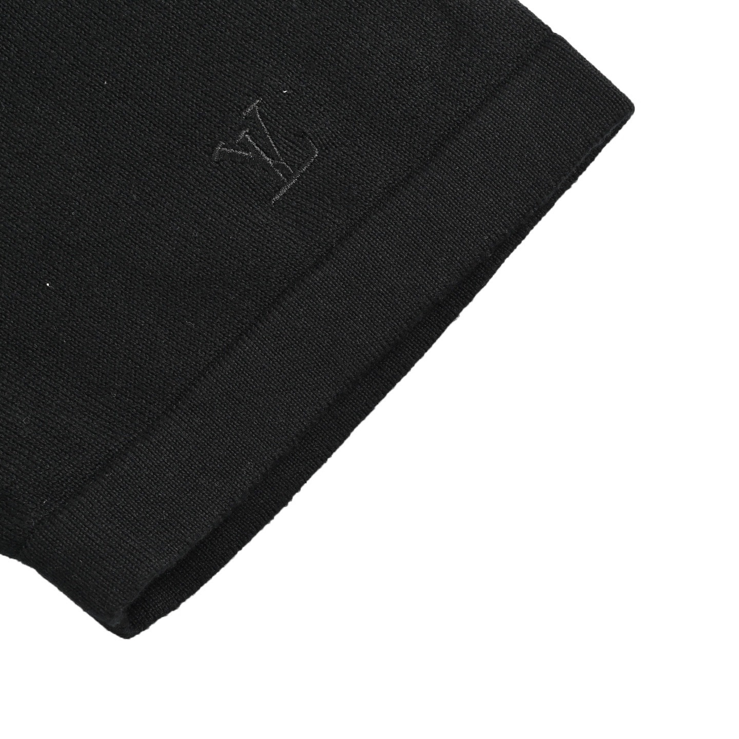 Louis Vuitton 25ss all-over small logo embroidered knitted short-sleeved shirt