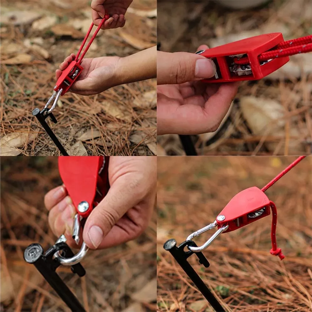 ⛺⛺Ratchet pulley rope hanger tent reflective wind rope