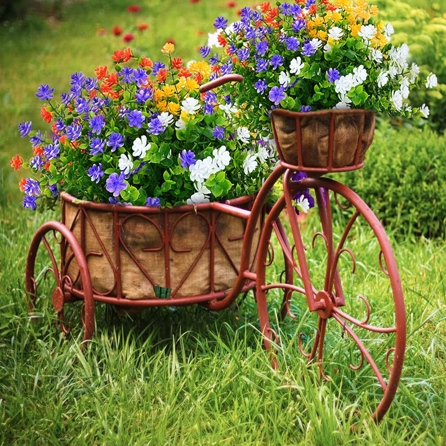 🌺🌺Artificial Milan grass fake flower plant decoration (spring and summer decoration-UV protection)