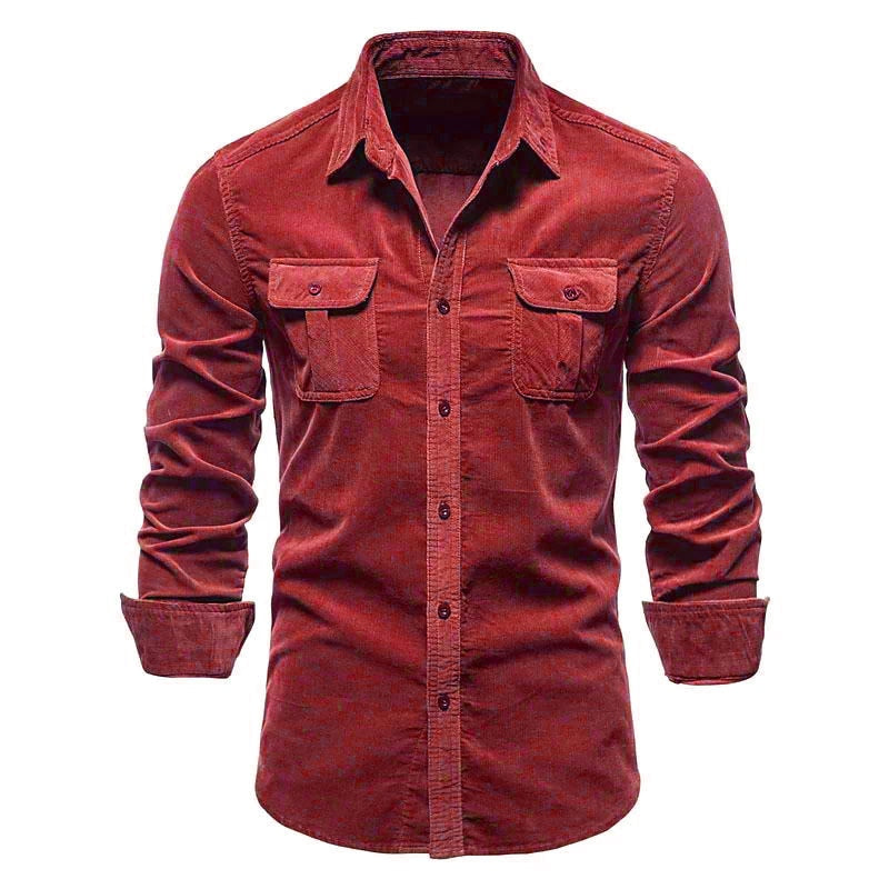 Men's Corduroy Button-up Shirt