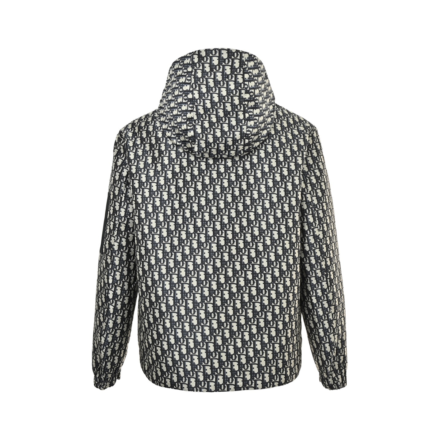 Dior 25Fw all-over monogram print hooded jacket with arm zip pockets