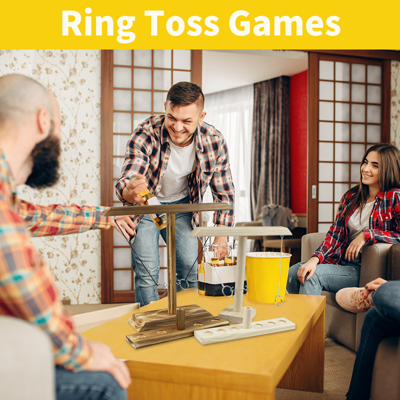 🔥Last Day Promotion - 50% OFF🔥 Wooden Ring Toss With Shot Ladder Bundle Game --Buy 2 Get 10% OFF Free Shipping