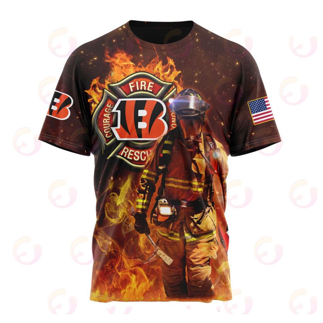 CINCINNATI BENGALS HONOR FIREFIGHTERS – FIRST RESPONDERS 3D HOODIE