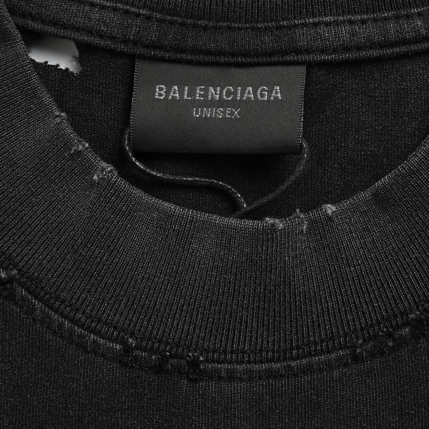 Balenciaga 25ss safety pin hardware letter washed short sleeves
