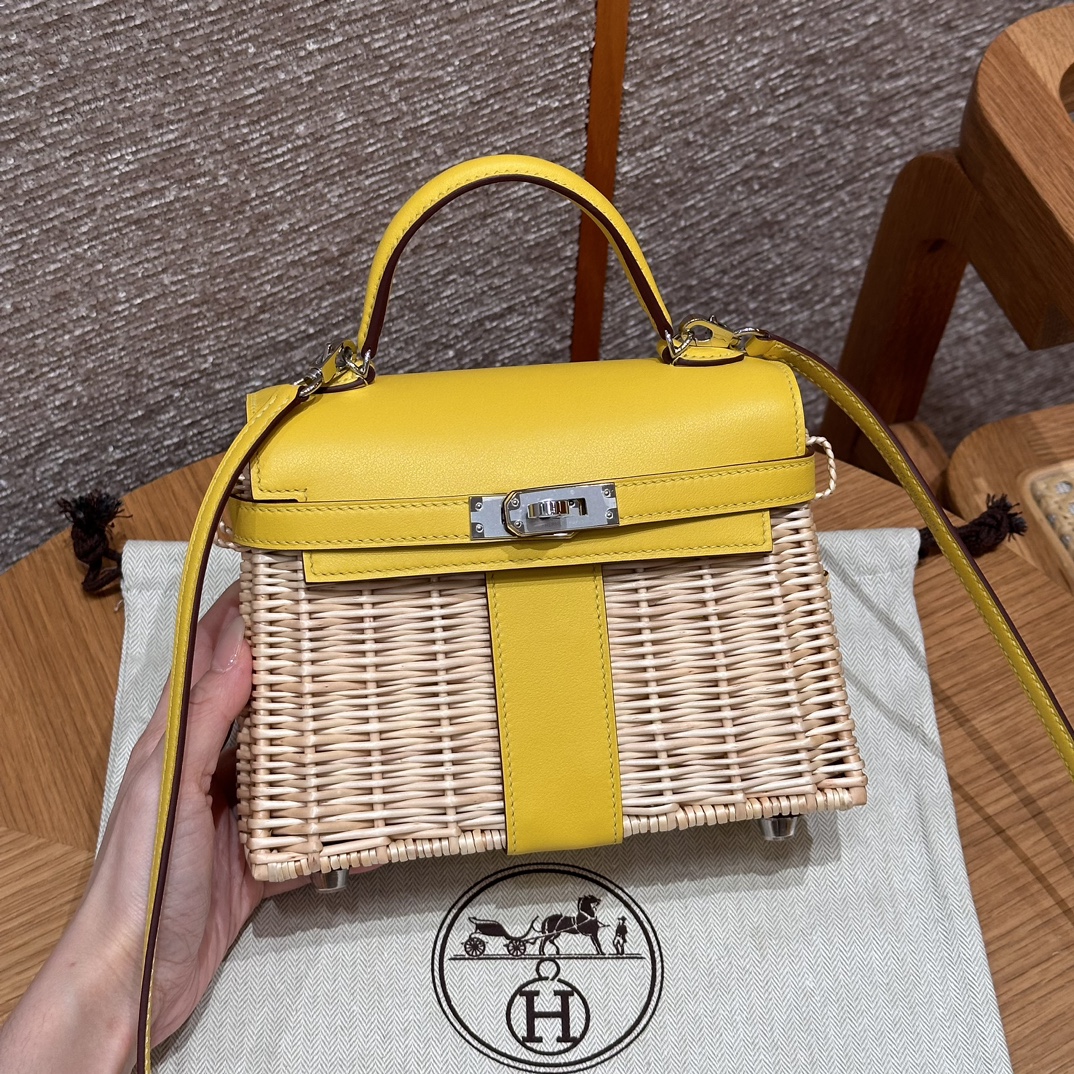 Hermès Kelly Picnic 9RLime Bag (Handmade to Order)