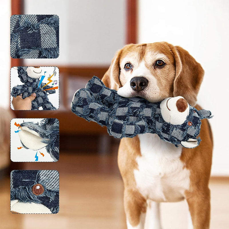 (🔥Last Day Promotion-SAVE 50% OFF)🐶2023 New Indestructible Squeaky Plush Bear Toy for Heavy Chewers-🔥BUY 2 GET 10% OFF & FREE SHIPPING