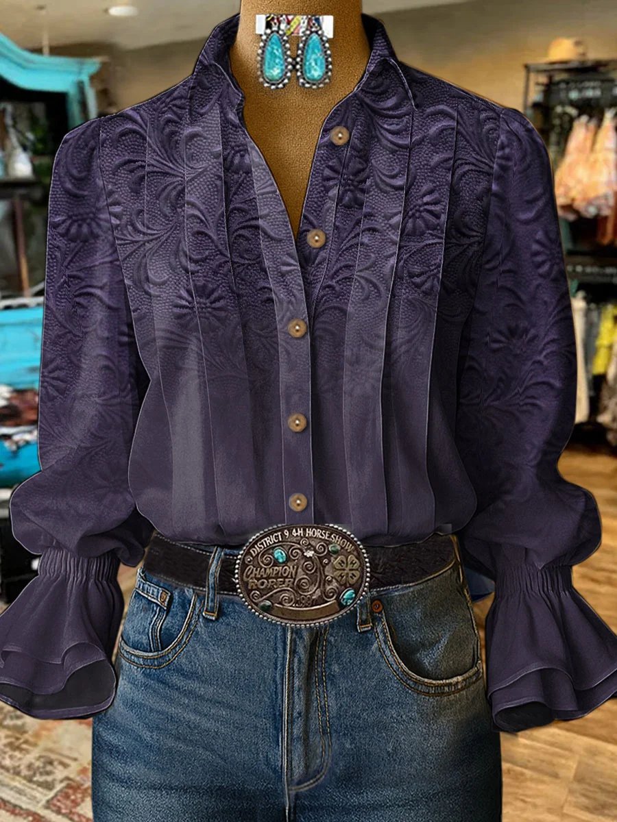 Women's Casual Western Pattern Vintage Shirt