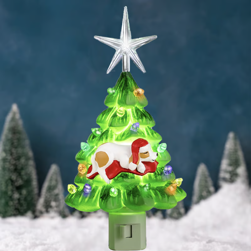 2024NEW SLEEPING DOG CHRISTMAS TREE NIGHT LIGHT