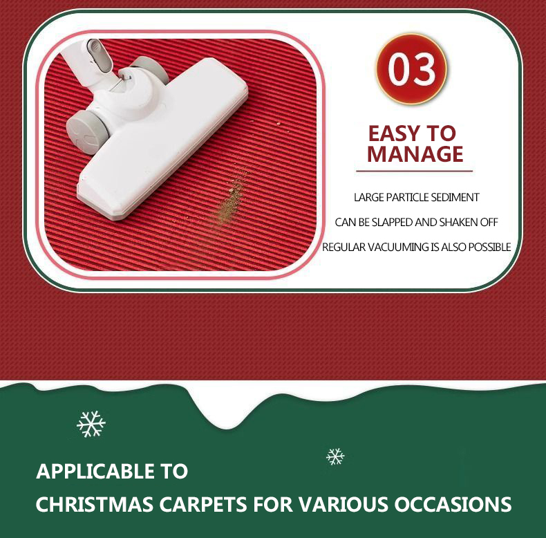 Christmas round carpet atmosphere washable dirt resistant full spread sofa coffee table blanket Christmas tree festive decoration mat