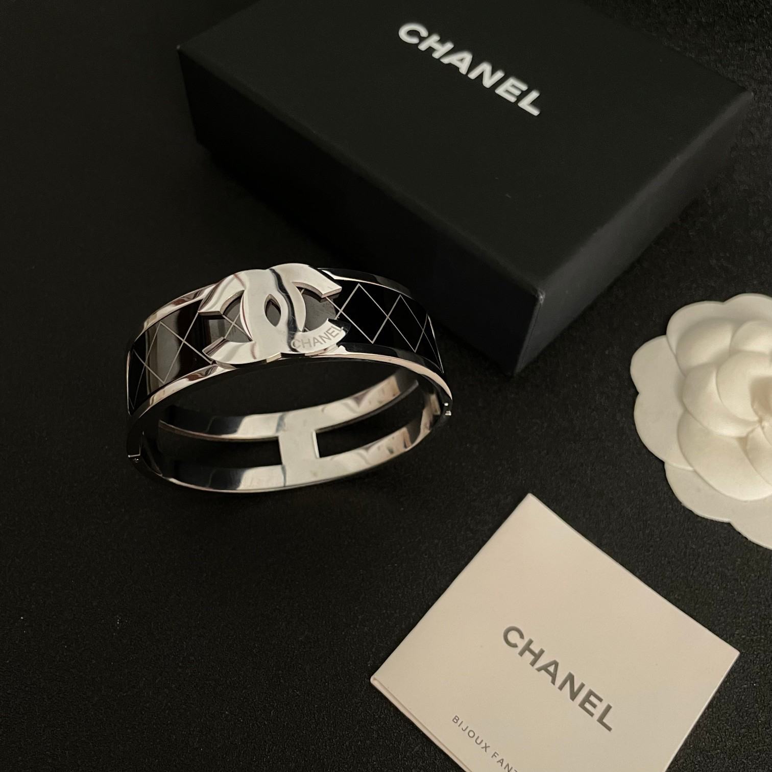 Chanel wide diamond bracelet