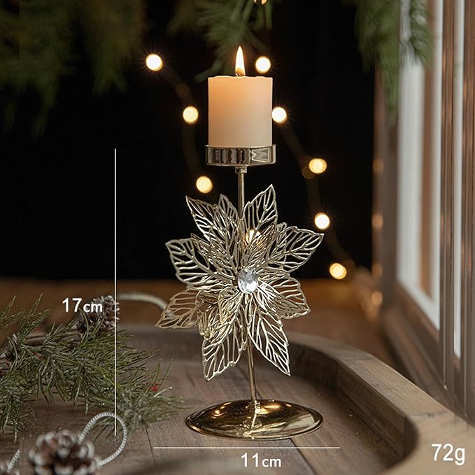🌲🕯️2024 Vintage Metal Christmas Candle Holder