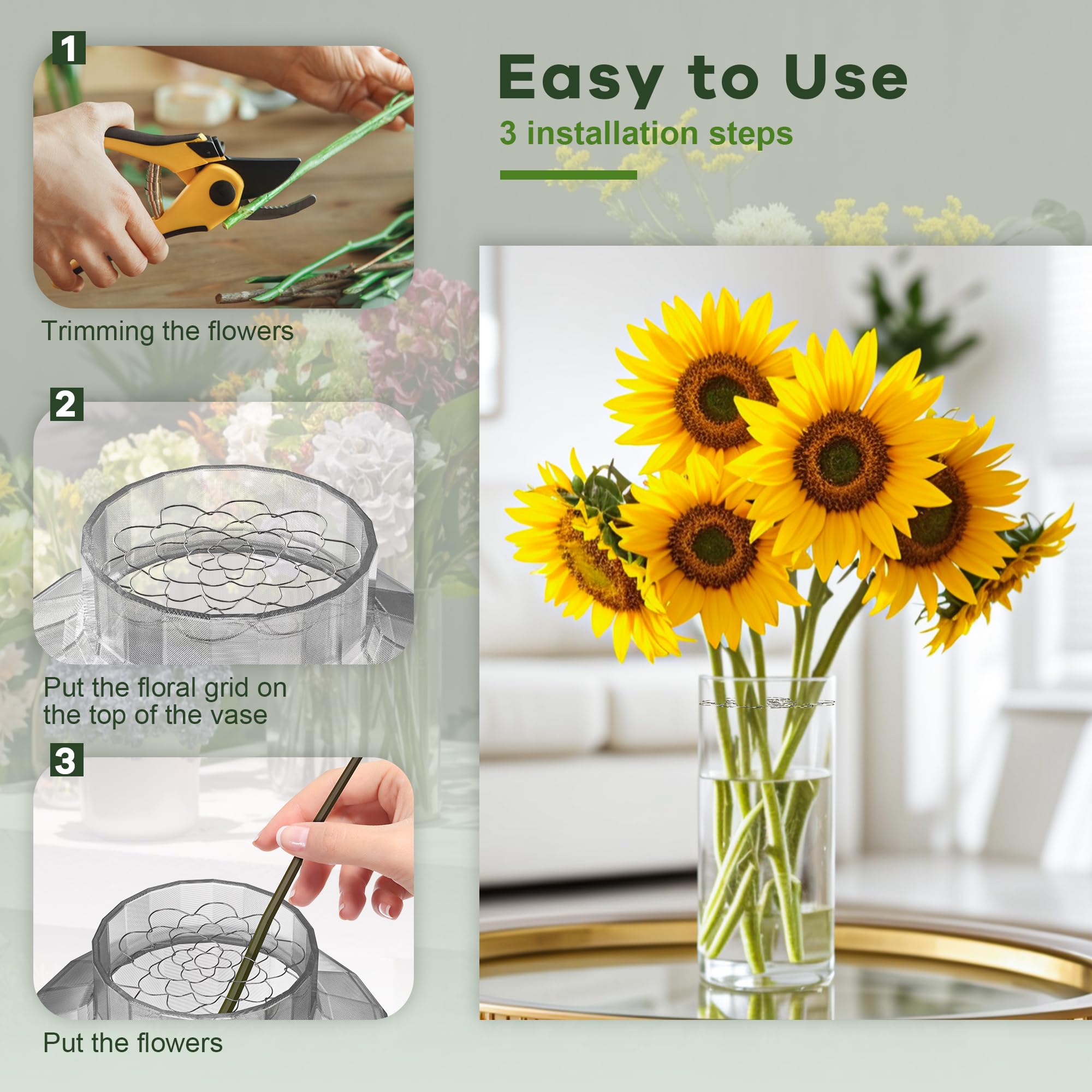 👍Last Day Promotion 60% OFF💥Bendable Flower Arrangement Holder - 3Pack