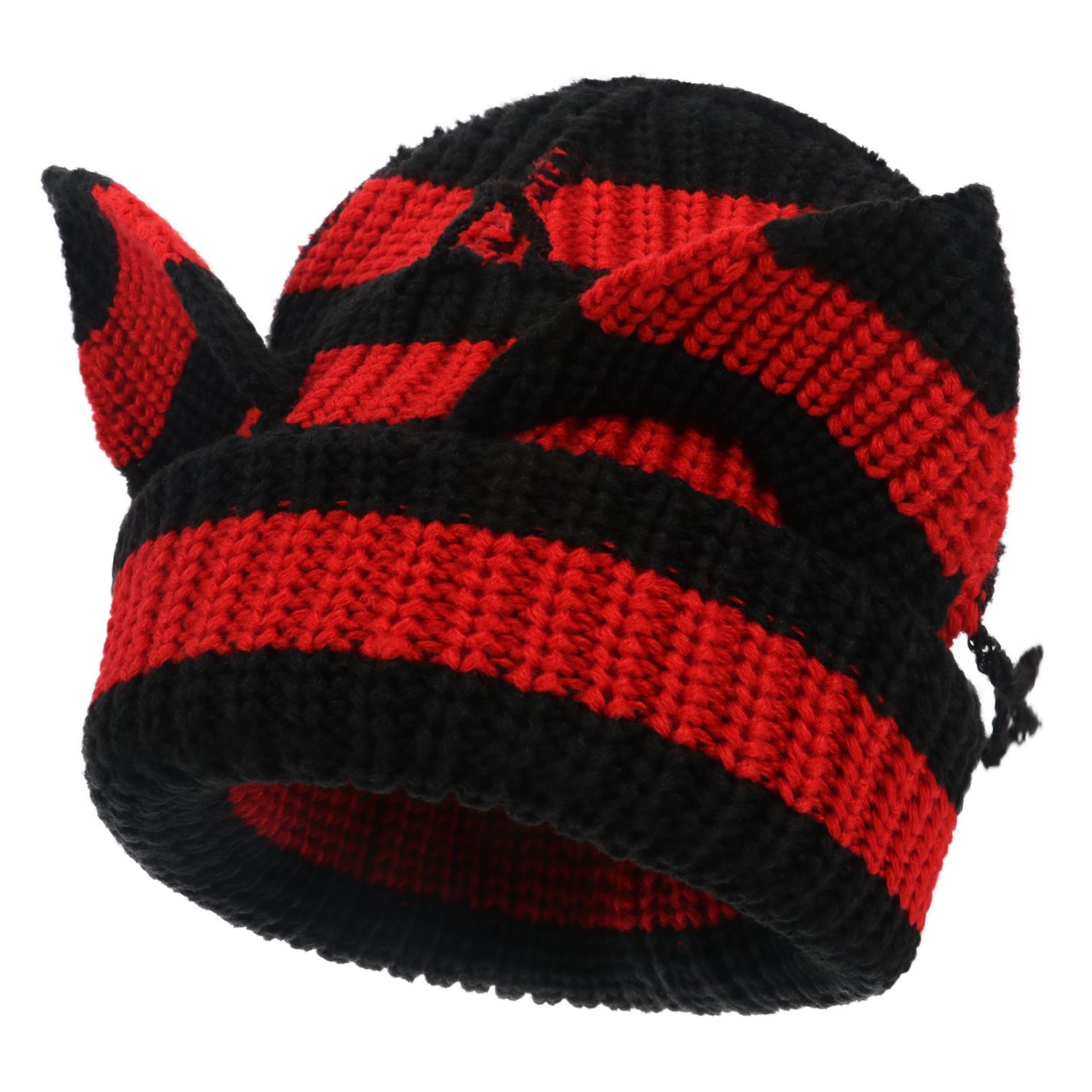 Fashion adult Hot Sale Lady Devil Ears thicken all acrylic knit hat