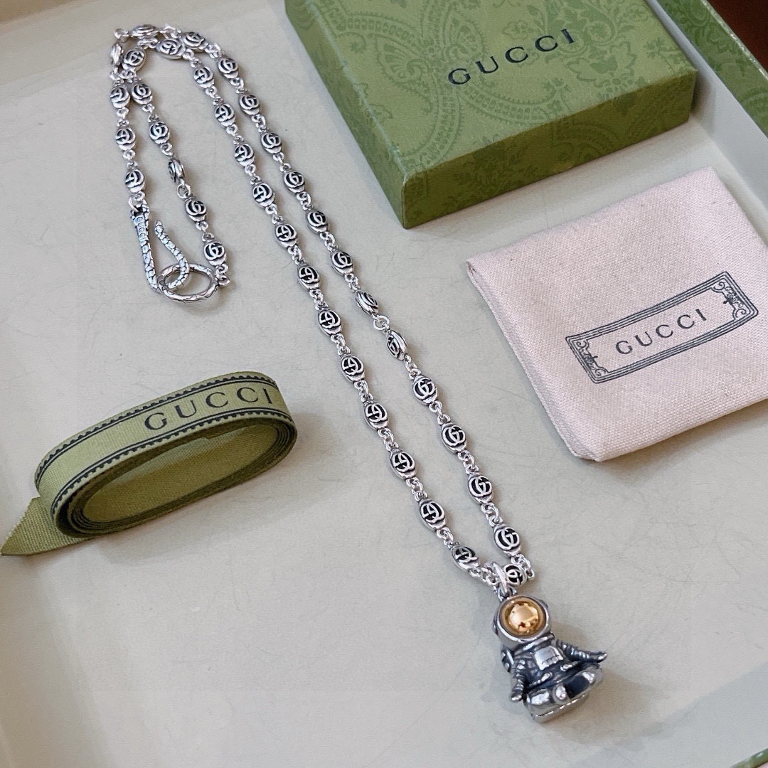 Gucci Anger Forest Series Astronaut Vintage Necklace