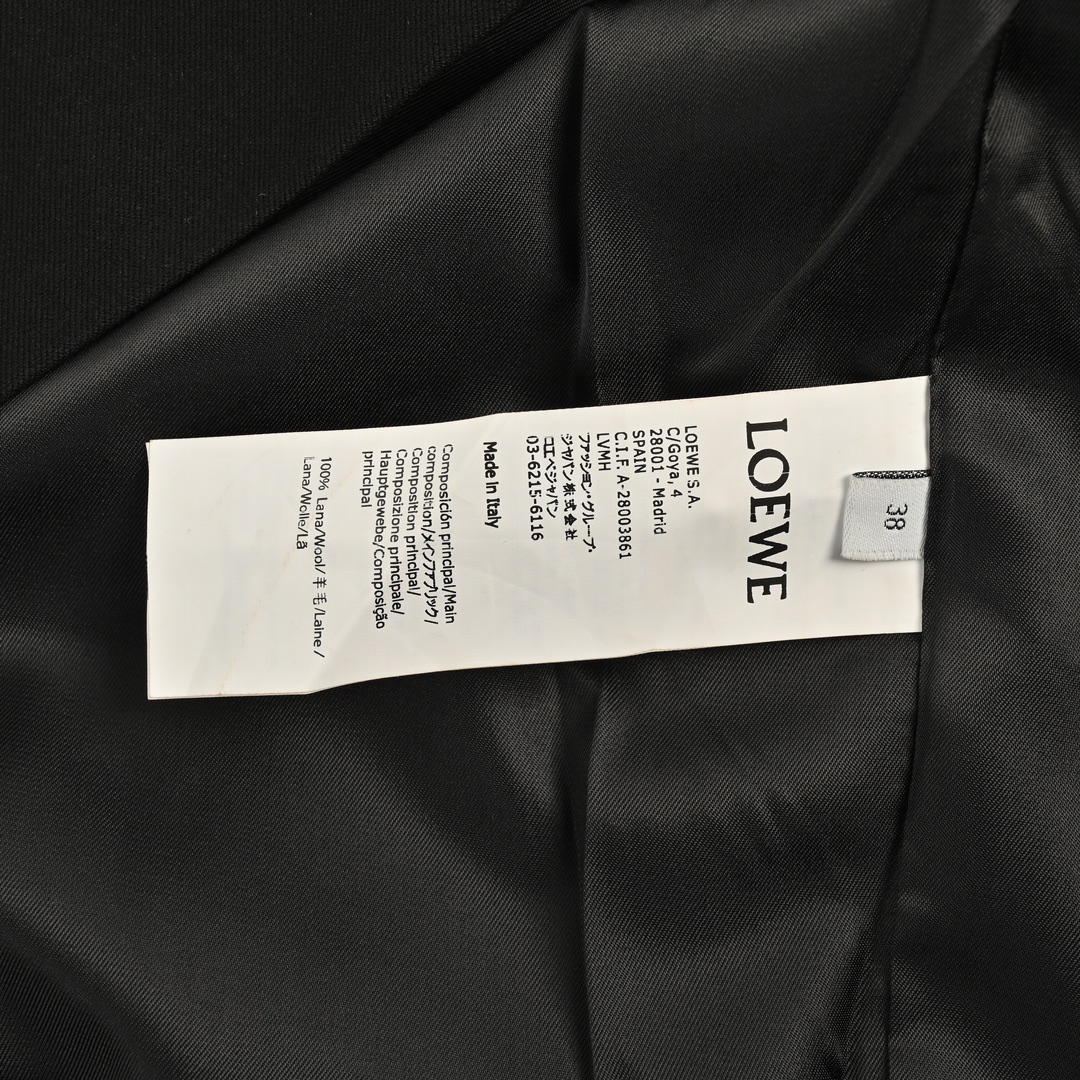Loewe 24Fw three-pocket wool work collar jacket