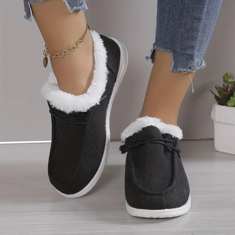 Cozy Fluffy Canvas Slip-On Shoes (🔥Flash Sale - 60% Off)