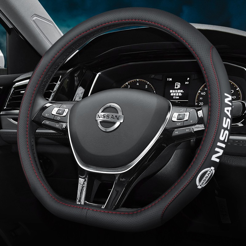 🚗Car Odorless Leather Car Steering Wheel Cover