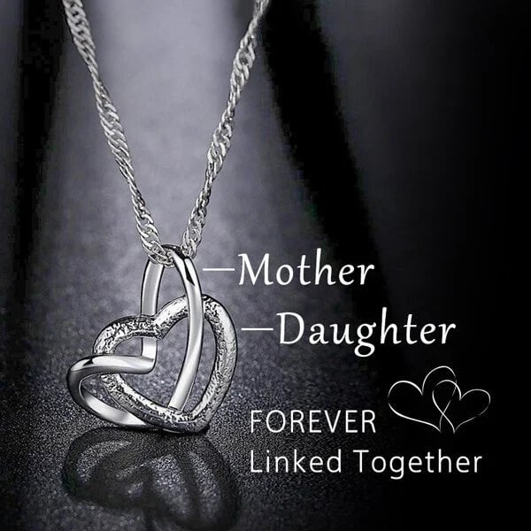 🎁LAST DAY 49% OFF💕Interlocking Heart Necklace - Mother & Daughter 👩👧 Forever Linked Together