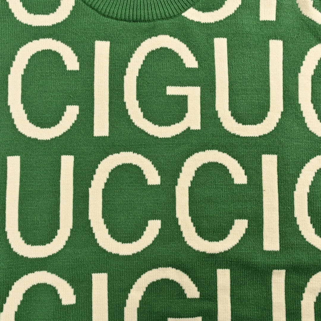 Gucci 24Fw all-over logo jacquard sweater