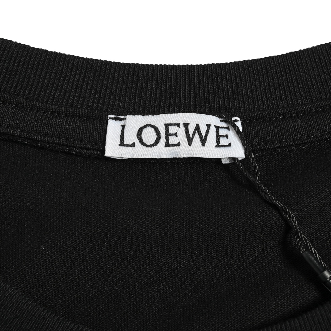 Loewe 22ss embroidered logo short sleeve