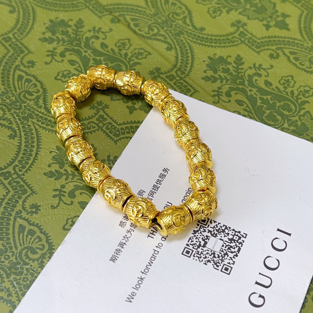 Gucci Gold Beaded Bracelet