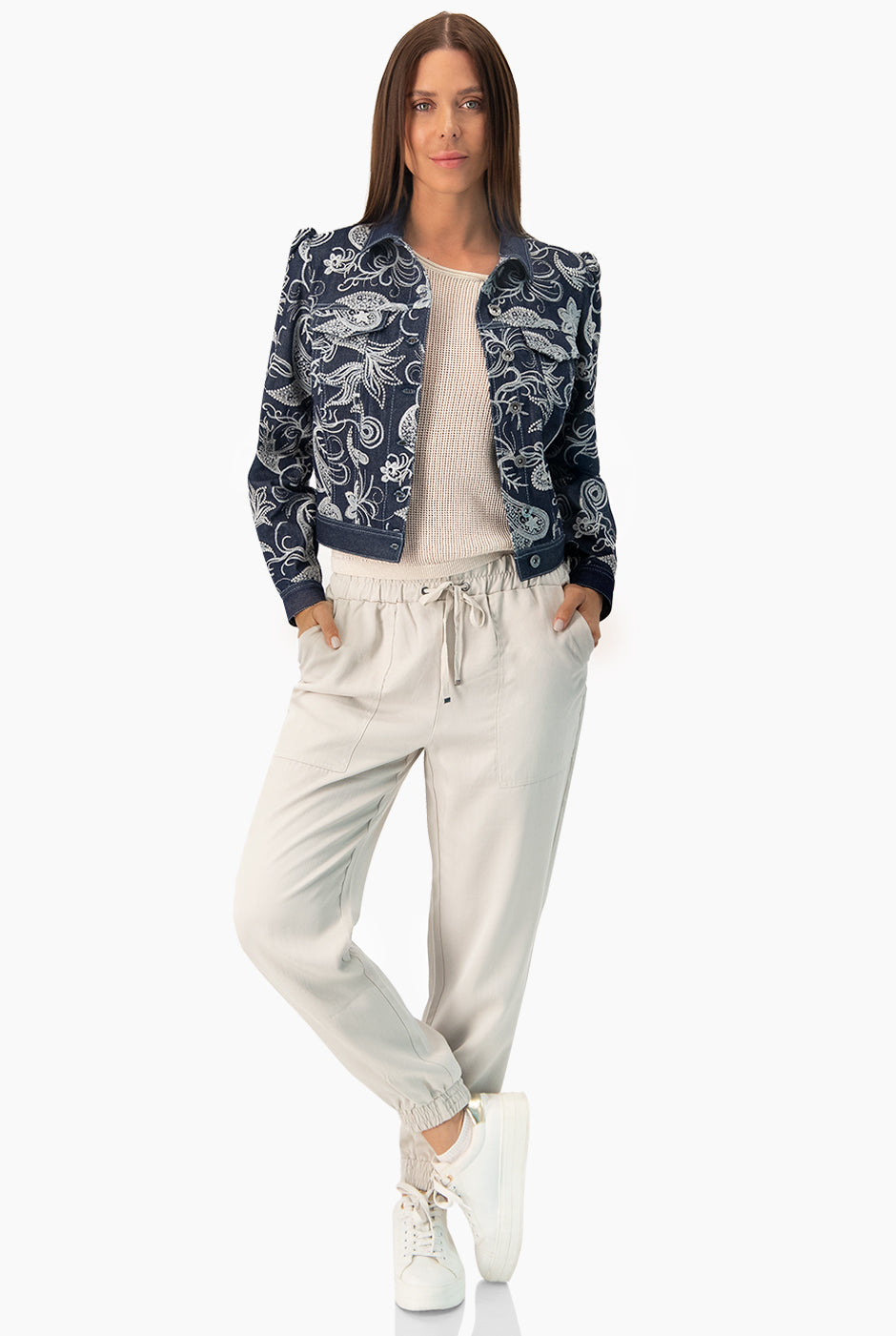 Pantalón Jogger Combinación Lino
