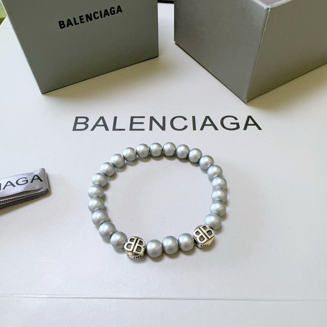 Balenciaga Pearl Thai Silver Style Bracelet