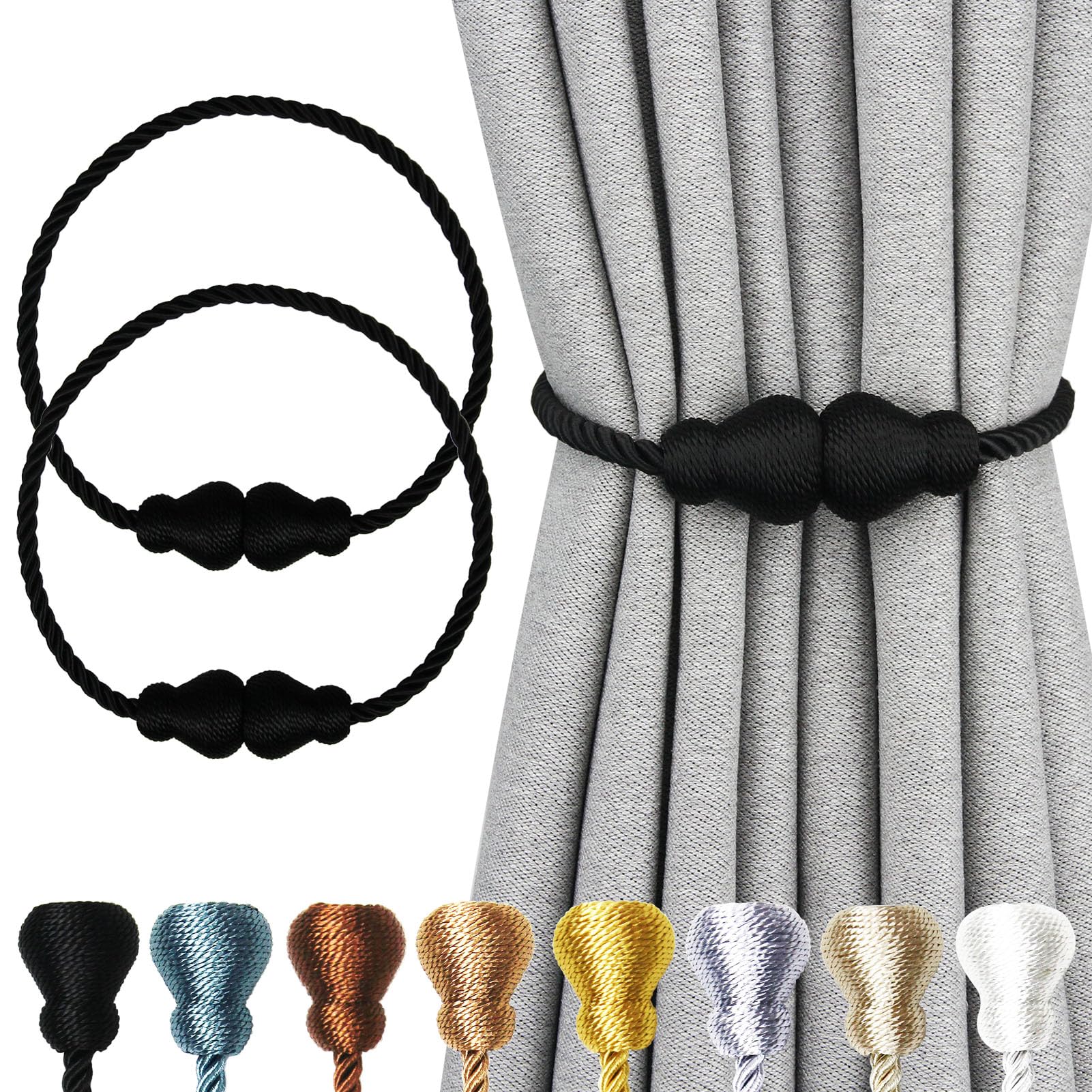 🎉Buy more, save more! 🛍️💰Decorative magnetic curtain holder🏡