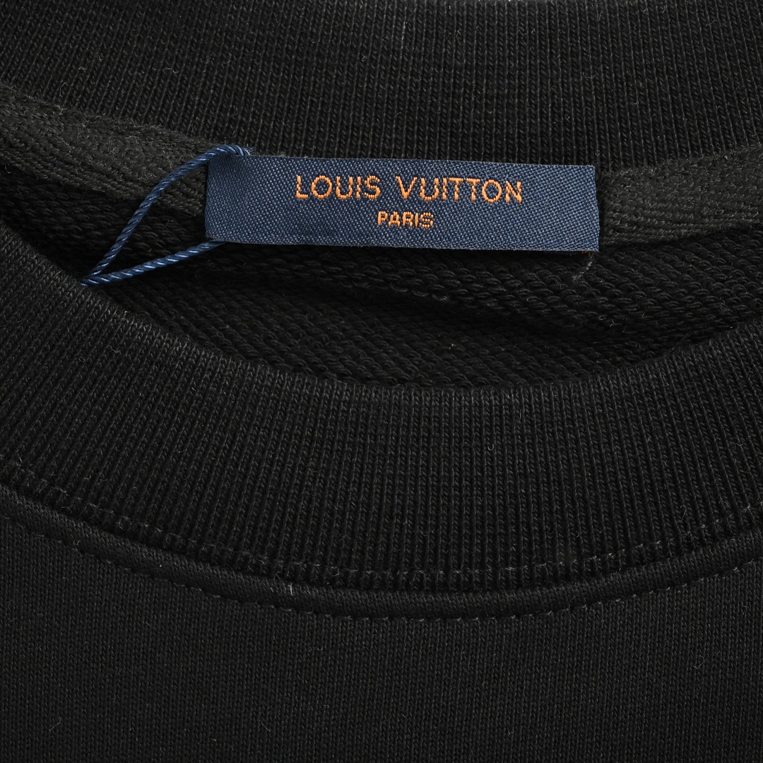 Louis Vuitton 24Fw front and back logo foam print crew neck sweatshirt