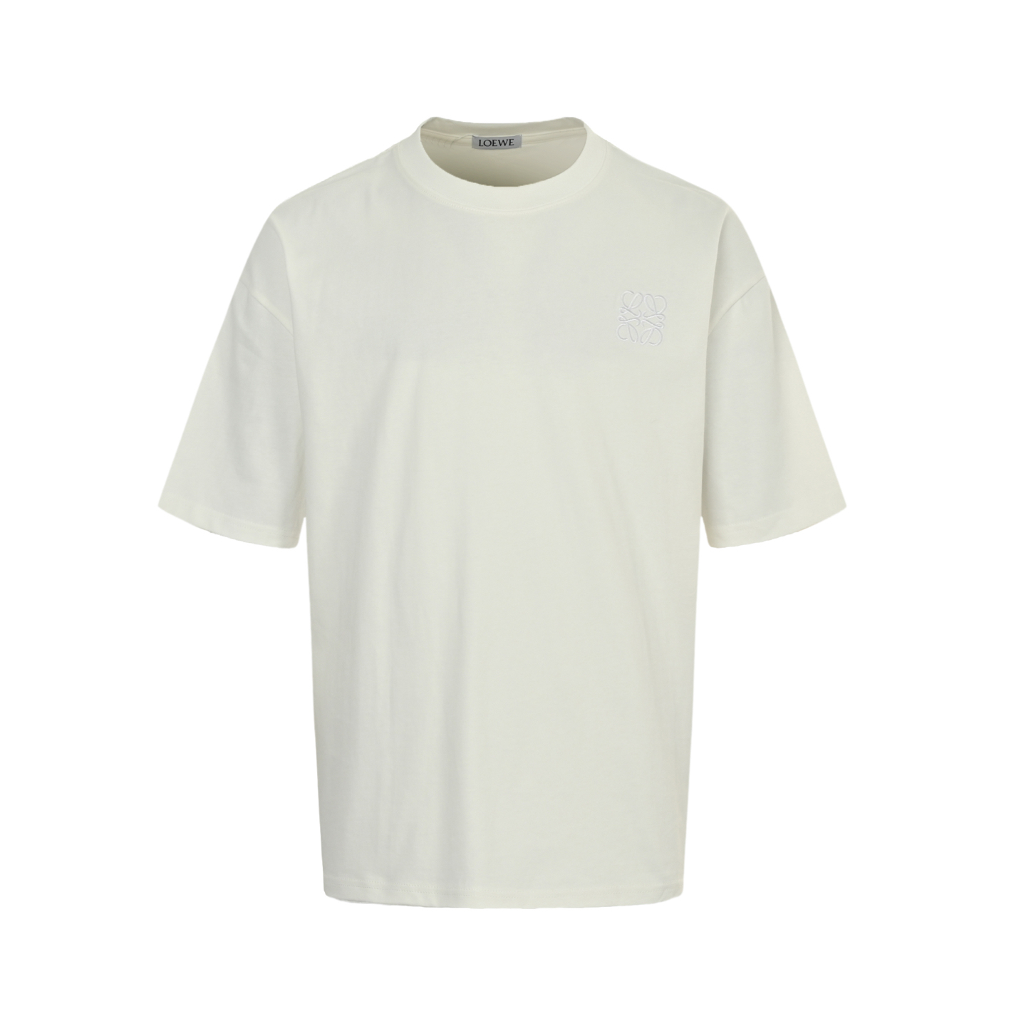 Loewe 25ss short-sleeved shirt with dark logo embroidery