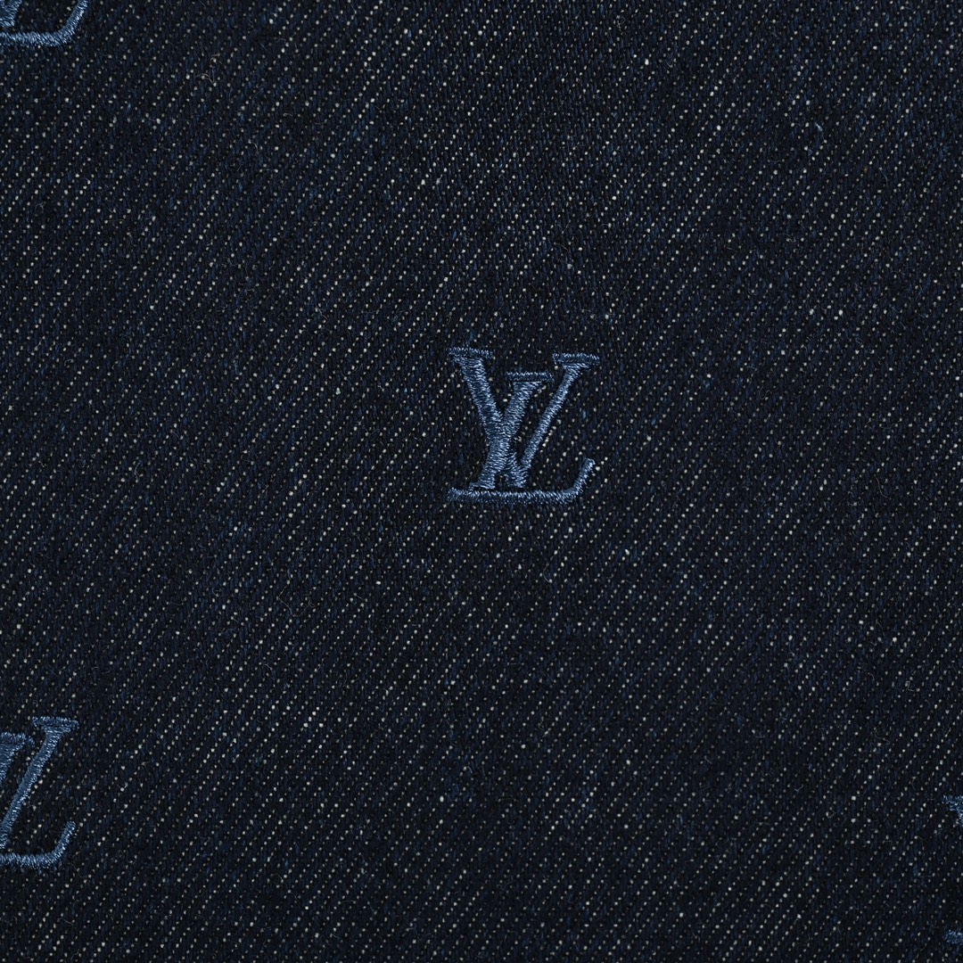 Louis Vuitton 24Fw all over print monogram logo embroidery suit jeans