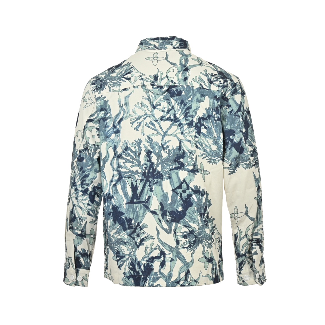 Louis Vuitton 24Fw coral and seagrass print shirt jacket