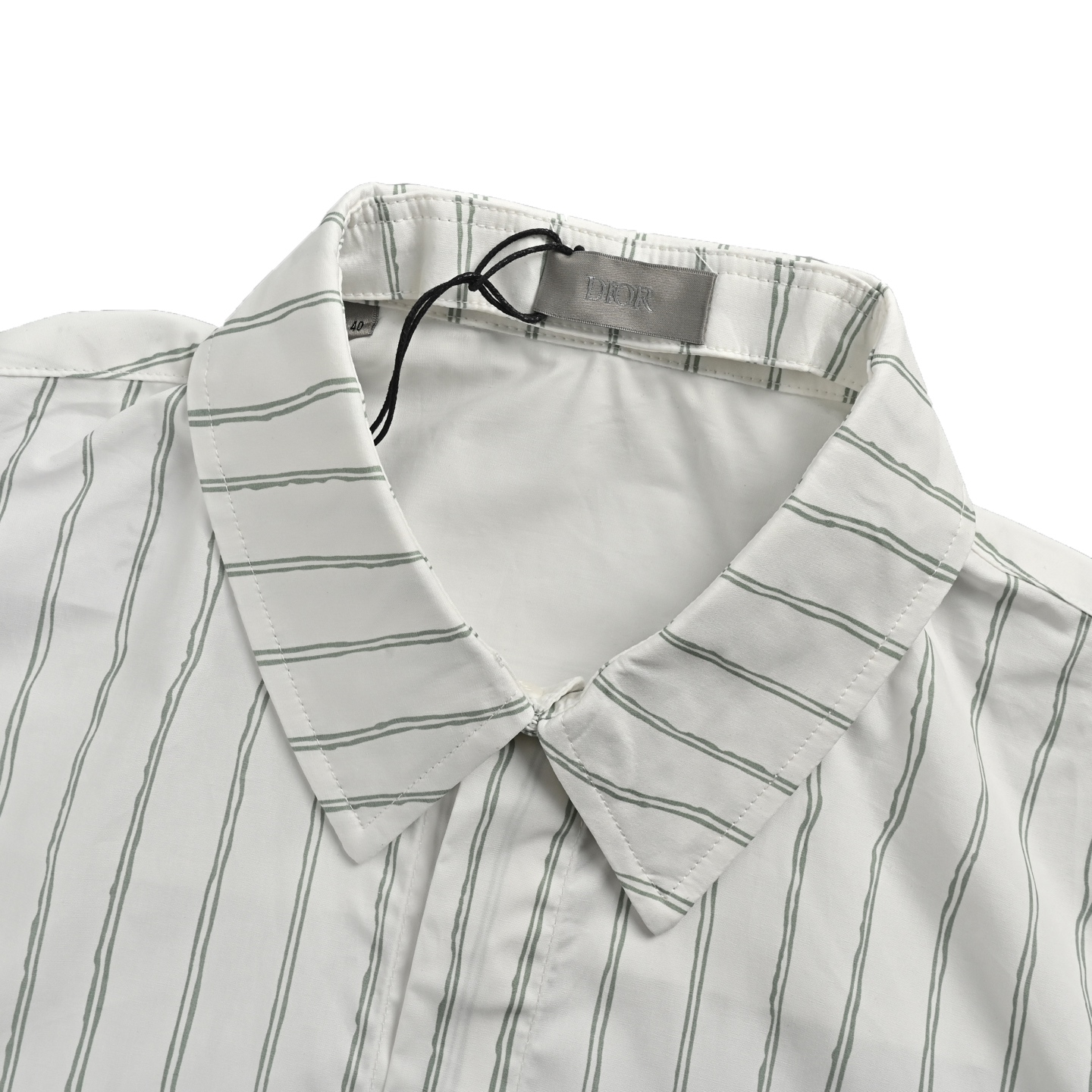 Dior 25ss pocket embroidered striped shirt