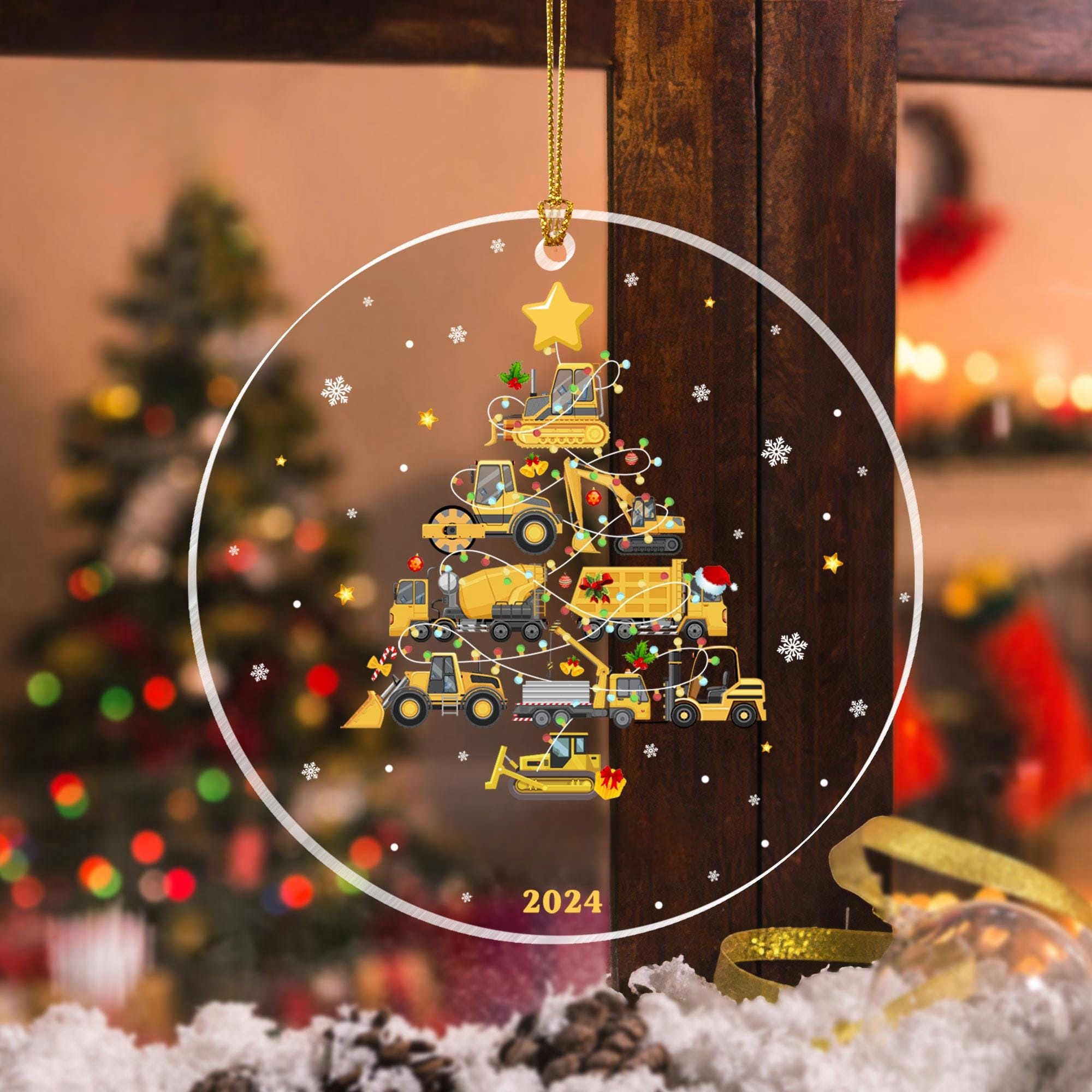 🛻Excavator Truck Christmas Ornament