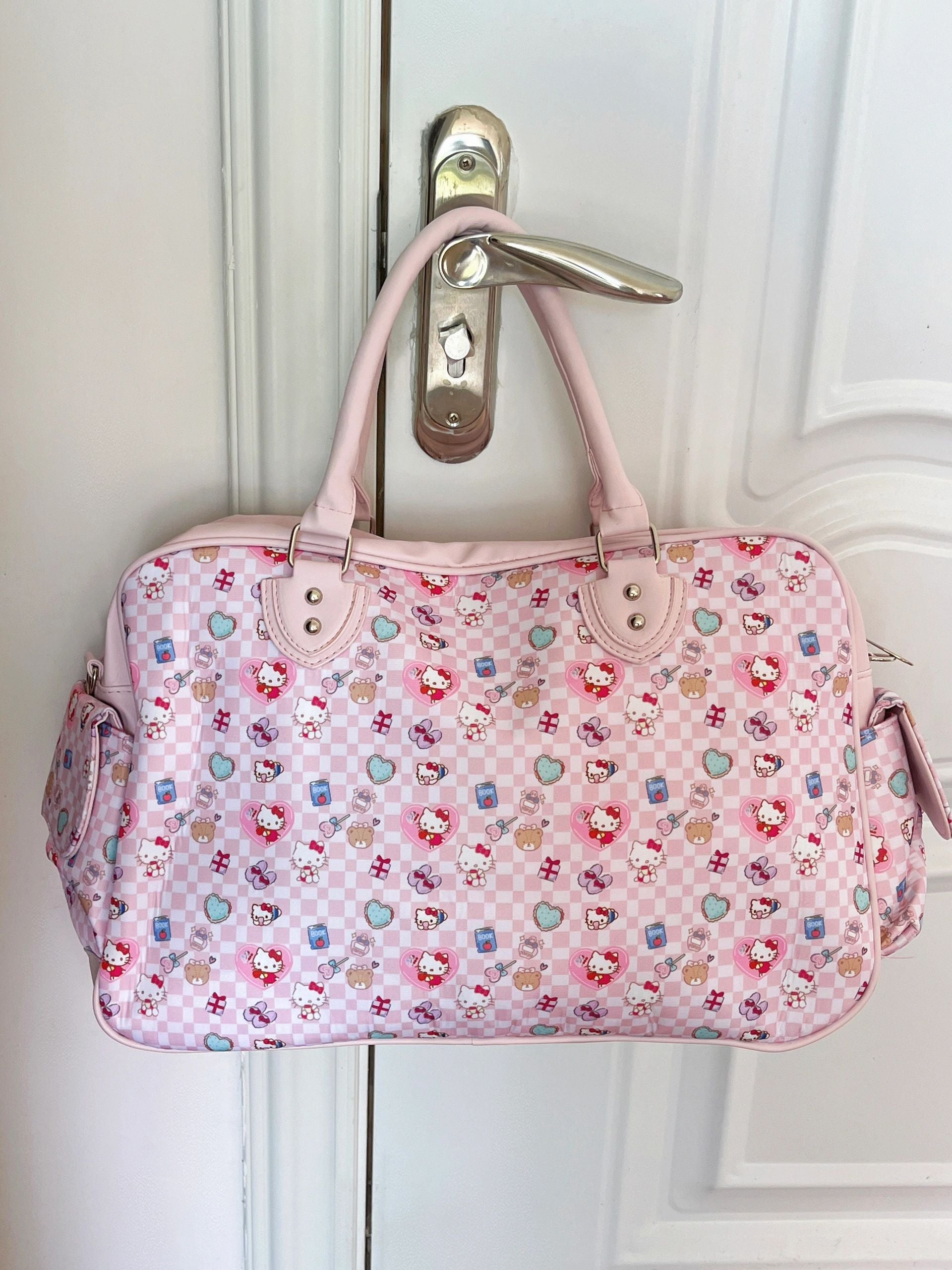 Sanrio Weekender Bag for Women Cute PU Large Travel Tote Bag Gym Duffel Bag