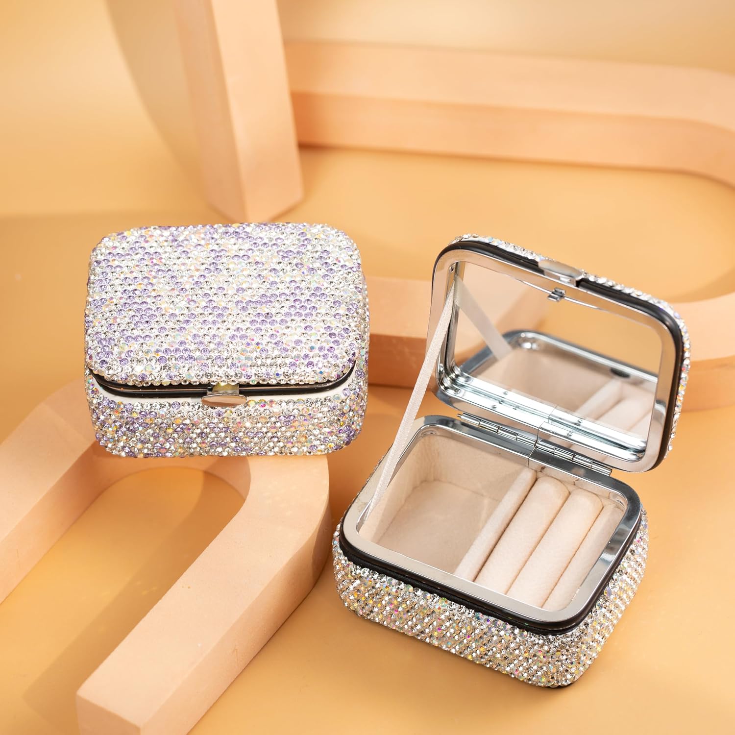 🔥New Release Hot Sale🔥Bling Diamonds Crystal Portable Jewelry Case