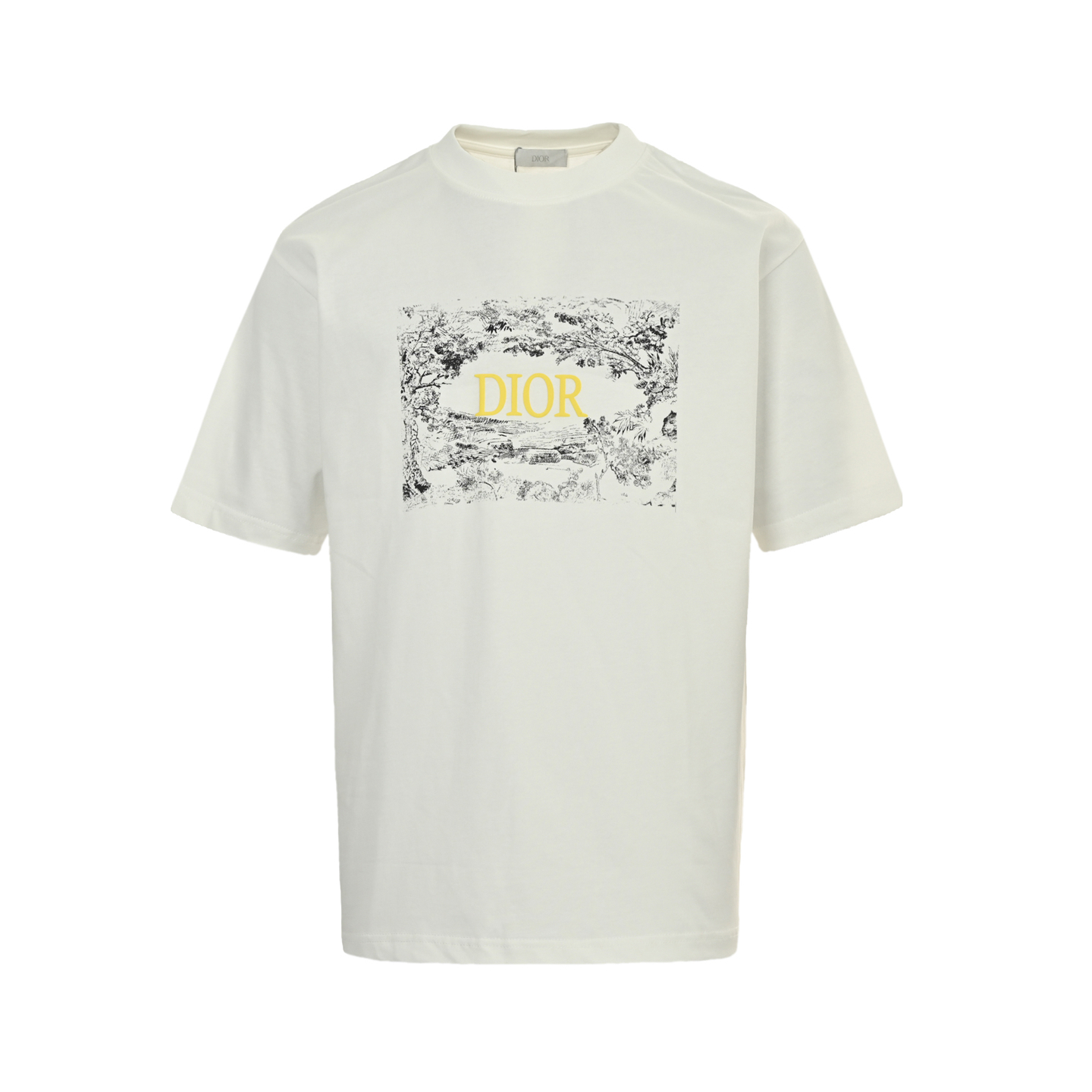 Dior 25ss chest floral foam letter print short sleeves