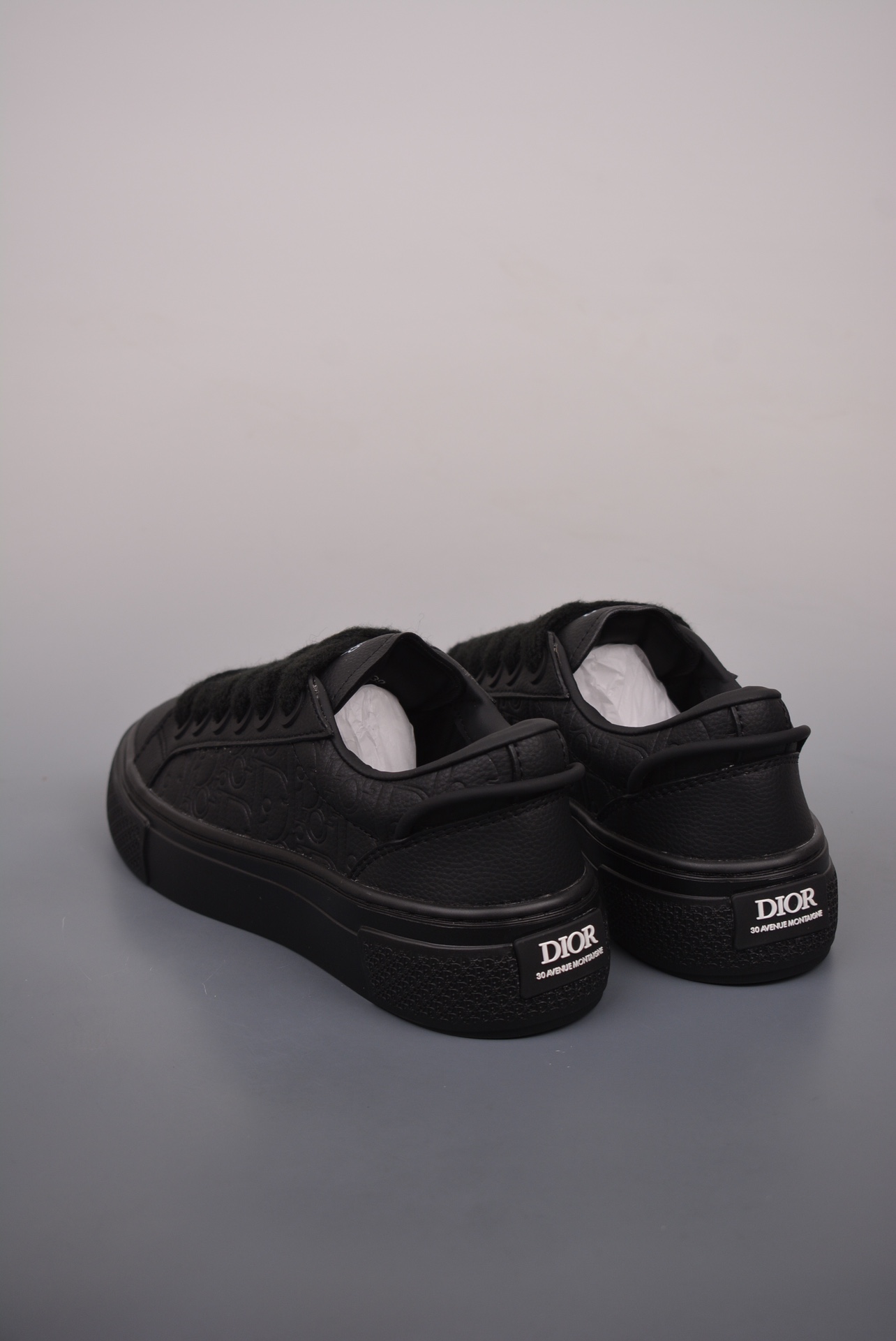 Dior B33 Low Top Sneakers Dior Gravity all black embossed 3SN279ZAN_H812