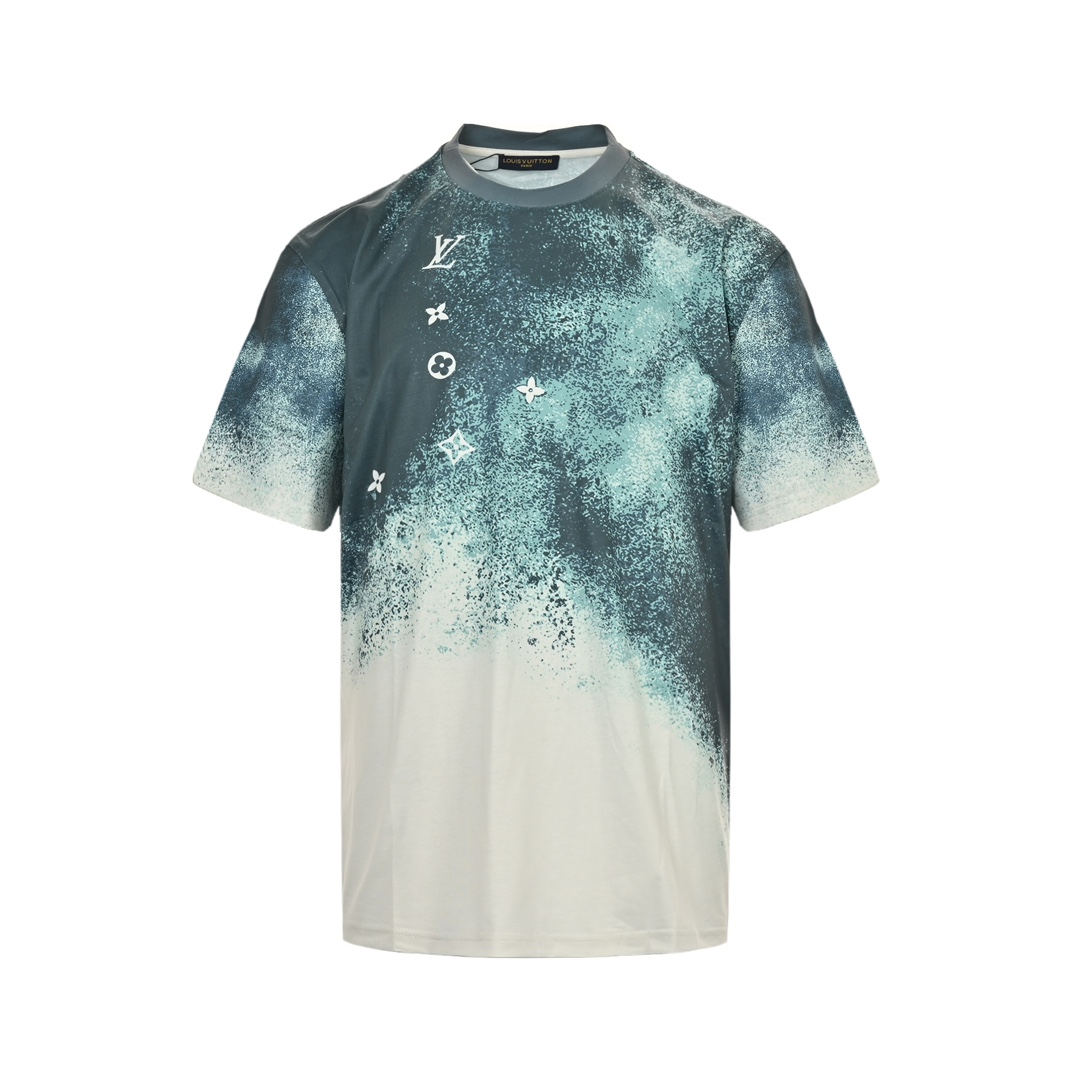 Louis Vuitton 24ss ink-rendered gradient print short sleeves