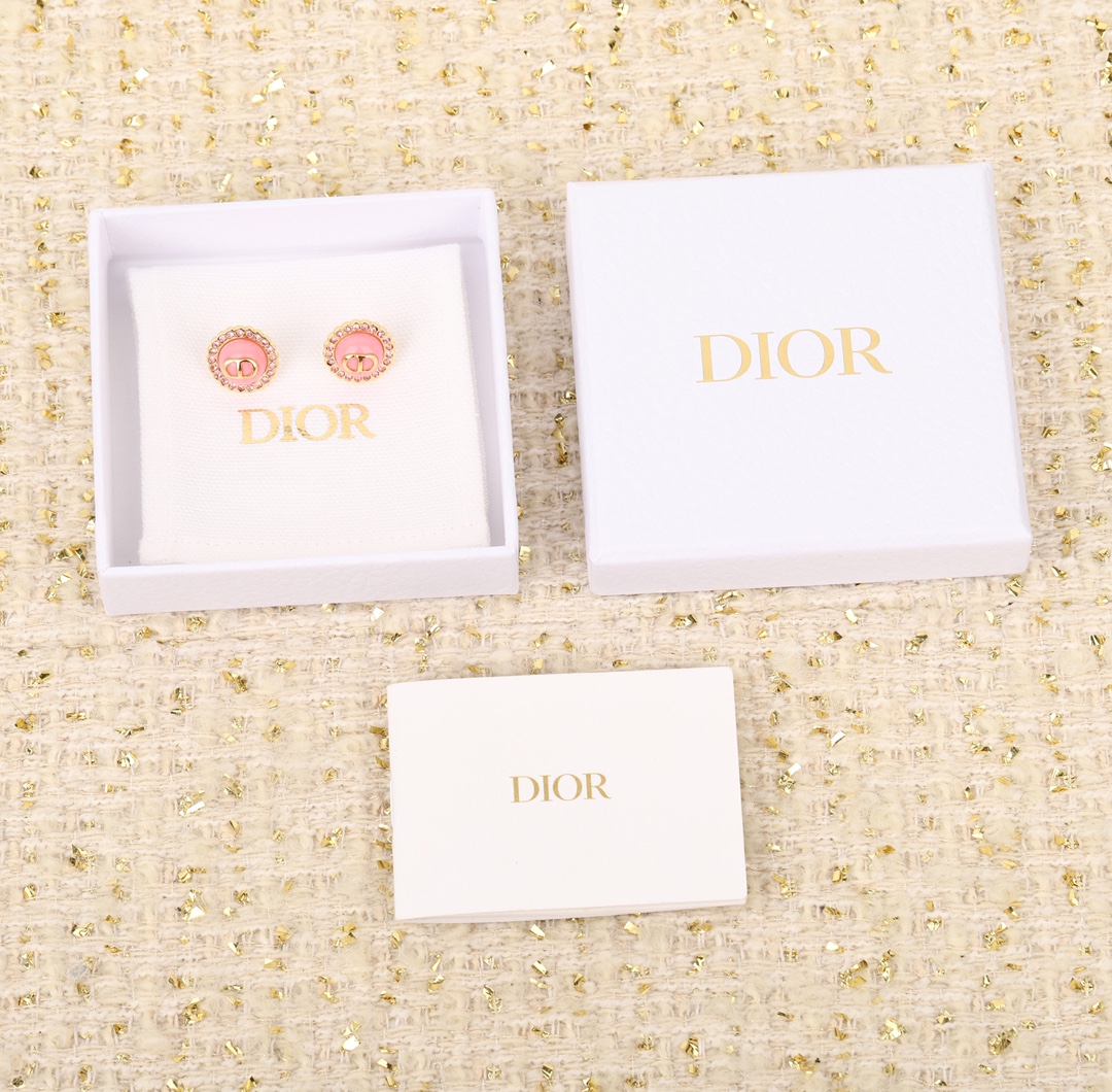 Dior Pink Sapphire Pearl Earrings