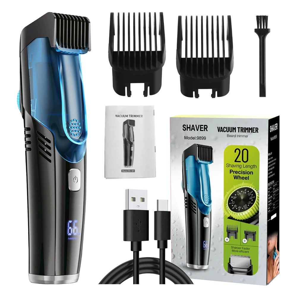 HOT SALE🔥Waterproof Rechargeable Vacuum Beard Trimmer for Men