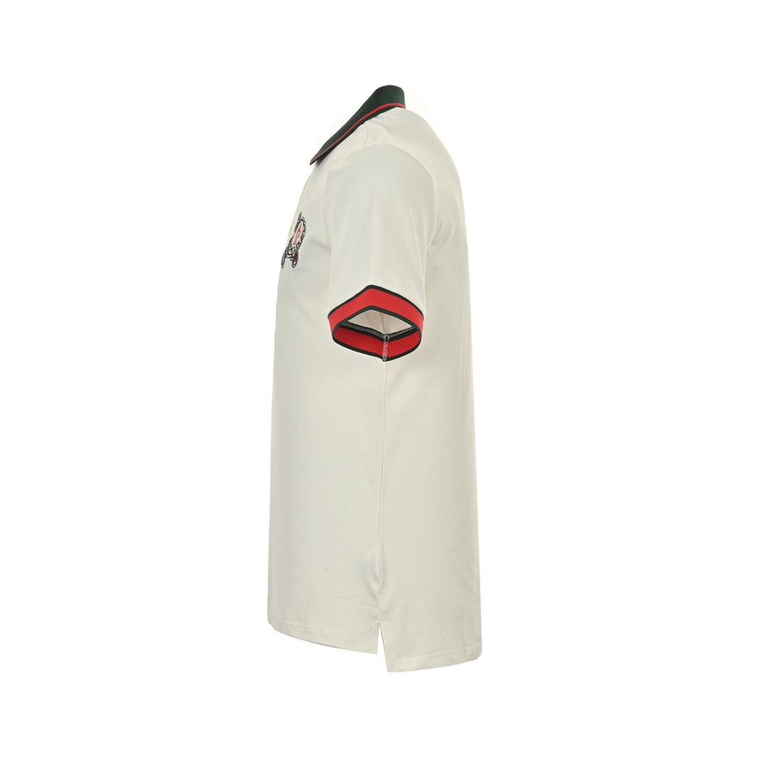 Moncler 24ss running man embroidered Polo short sleeve
