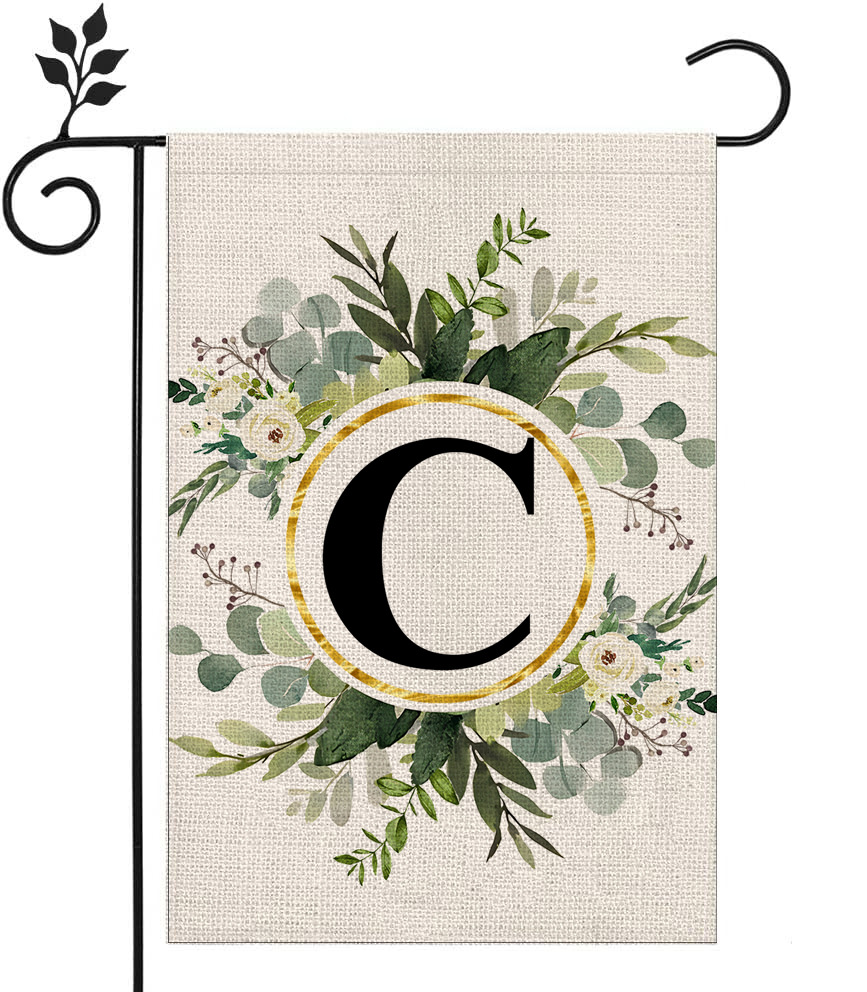 🔥Last Day Promotion-[SAVE 50% OFF]--Monogram Initial Letter Garden Flag-Family Last Name--BUY 3 GET 15% OFF & FREE SHIPPING